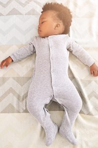 Baby sleeping in crib