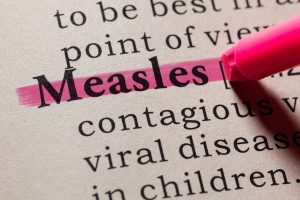 Measles, thought to be eliminated in the U.S. in 2000, is flaring up again in several states - the measles vaccine will protect your child.