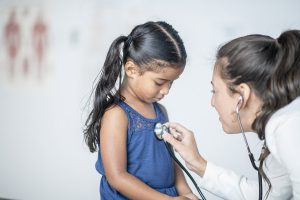 Child having doctor visit