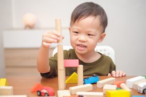24-month-old playing